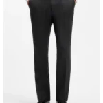 BOSS ONE Regular-fit tuxedo trousers in virgin-wool serge
