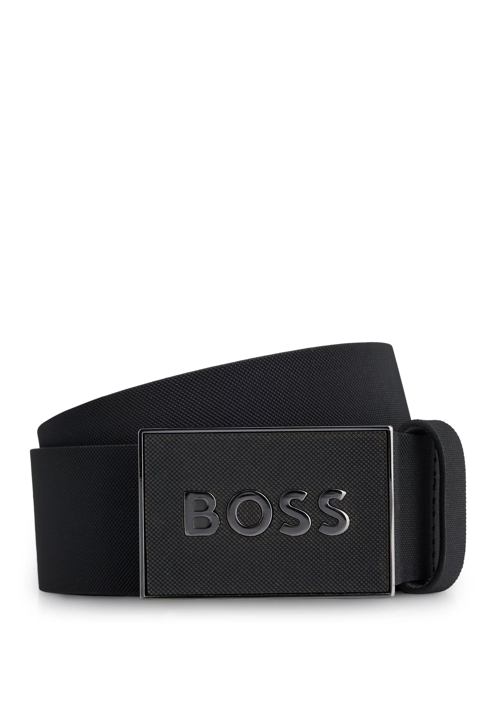hbeu50471333_003_200 Italian-leather belt with logo-plaque buckle - Image 1