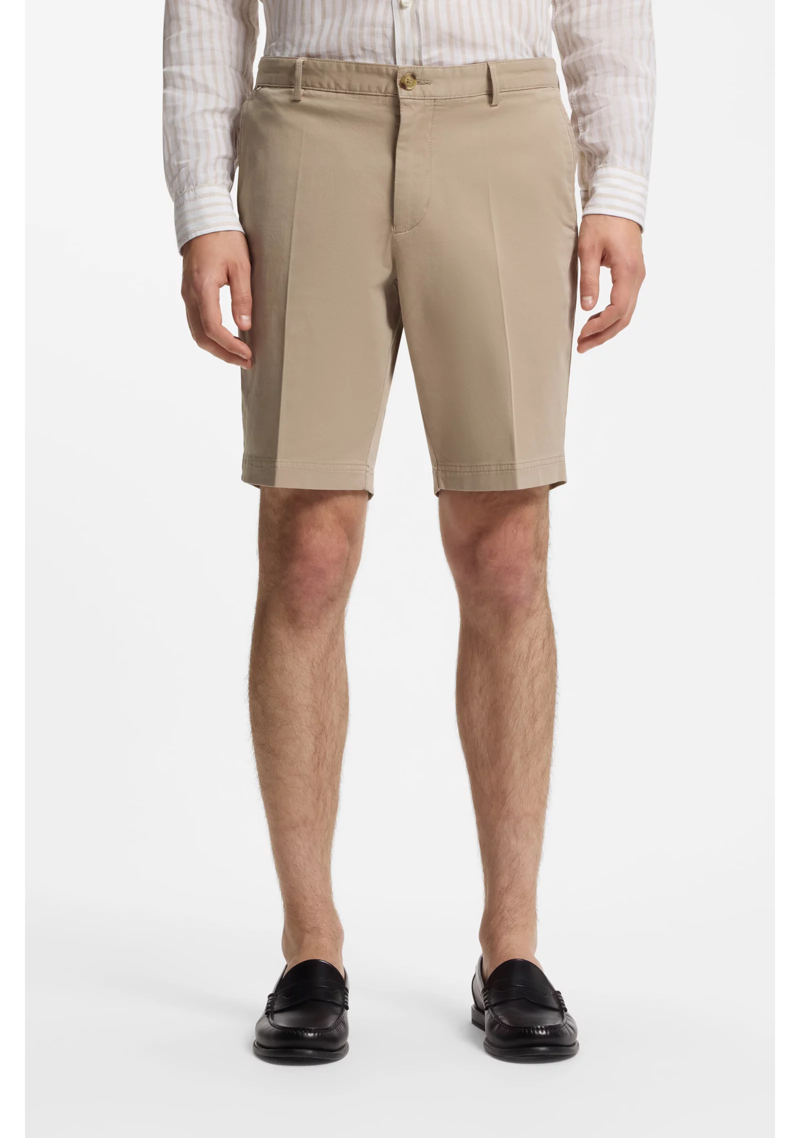 hbeu50487993_294_350 Slim-fit shorts in stretch-cotton gabardine - Image 1