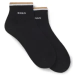 Two-pack of short socks with signature-stripe cuffs