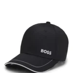 Cotton-twill cap with contrast trims and embroidered logo