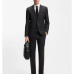 Two-piece slim-fit suit in stretch wool