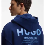 Cotton-terry loose-fit hoodie with logo details