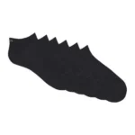 Six-pack of cotton-blend ankle socks with logos