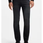 Delaware Slim-fit jeans in black super-soft Italian denim