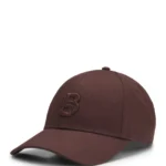 Cotton-twill cap with embroidered Double B monogram
