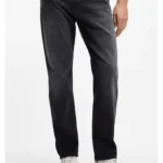 Maine regular-fit jeans in black super-stretch denim