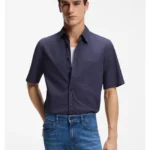 Regular-fit shirt in cotton poplin
