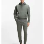 Casual cotton tracksuit set with a minimalist logo