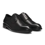 Leather Derby shoes with stitching details