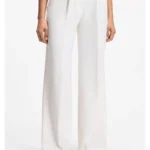 Wide-leg trousers in stretch fabric