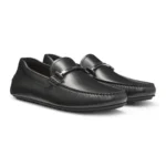 Nappa-leather driver shoes with branded hardware