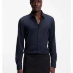 Slim-fit shirt in stretch twill