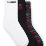 Three-pack of short-length socks with logos