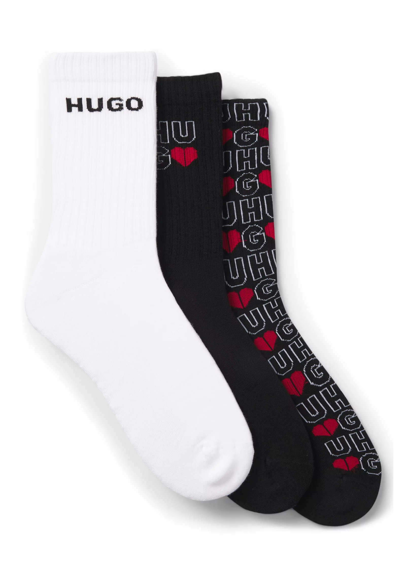 hbeu50553206_960_200 Three-pack of short-length socks with logos - Image 1