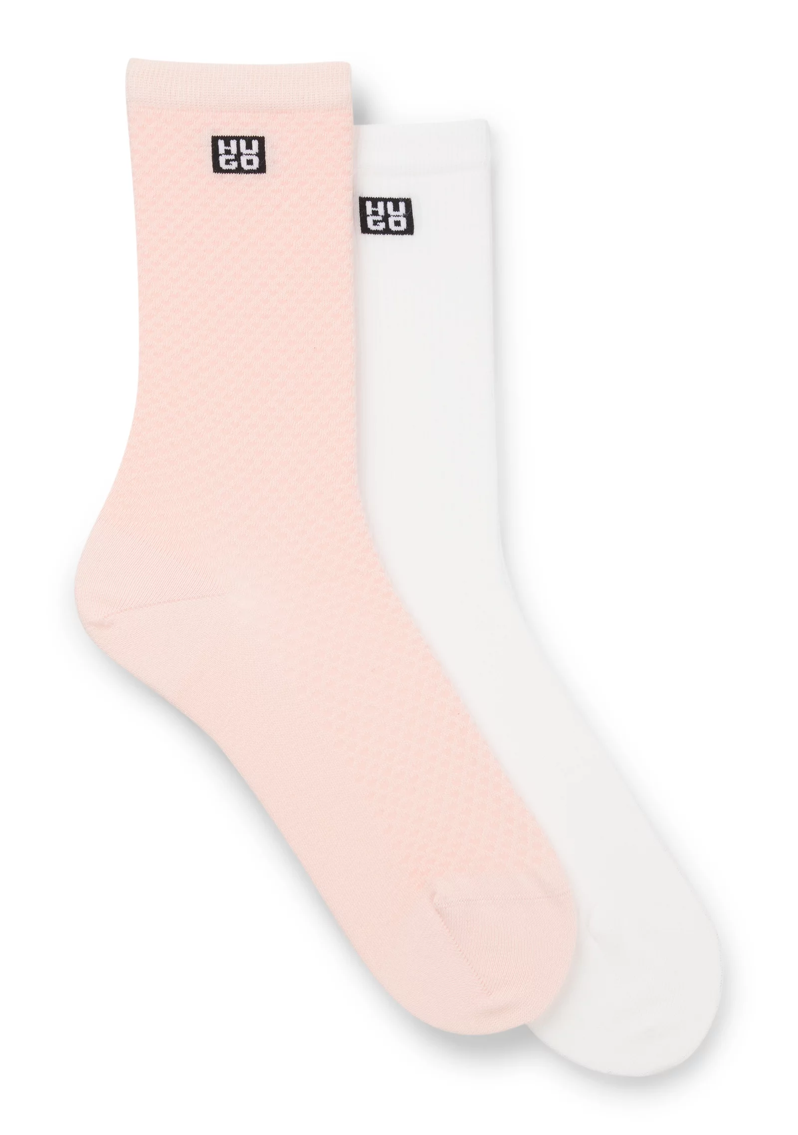 hbeu50553600_688_200 Two-pack of regular-length socks with stacked logos - Image 1