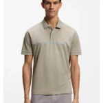 Paddy polo shirt in cotton with horizontal stripe