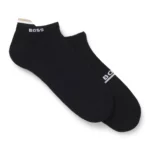 Two-pack of ankle-length socks with logos