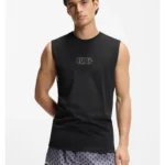 Logo-print tank top in cotton jersey