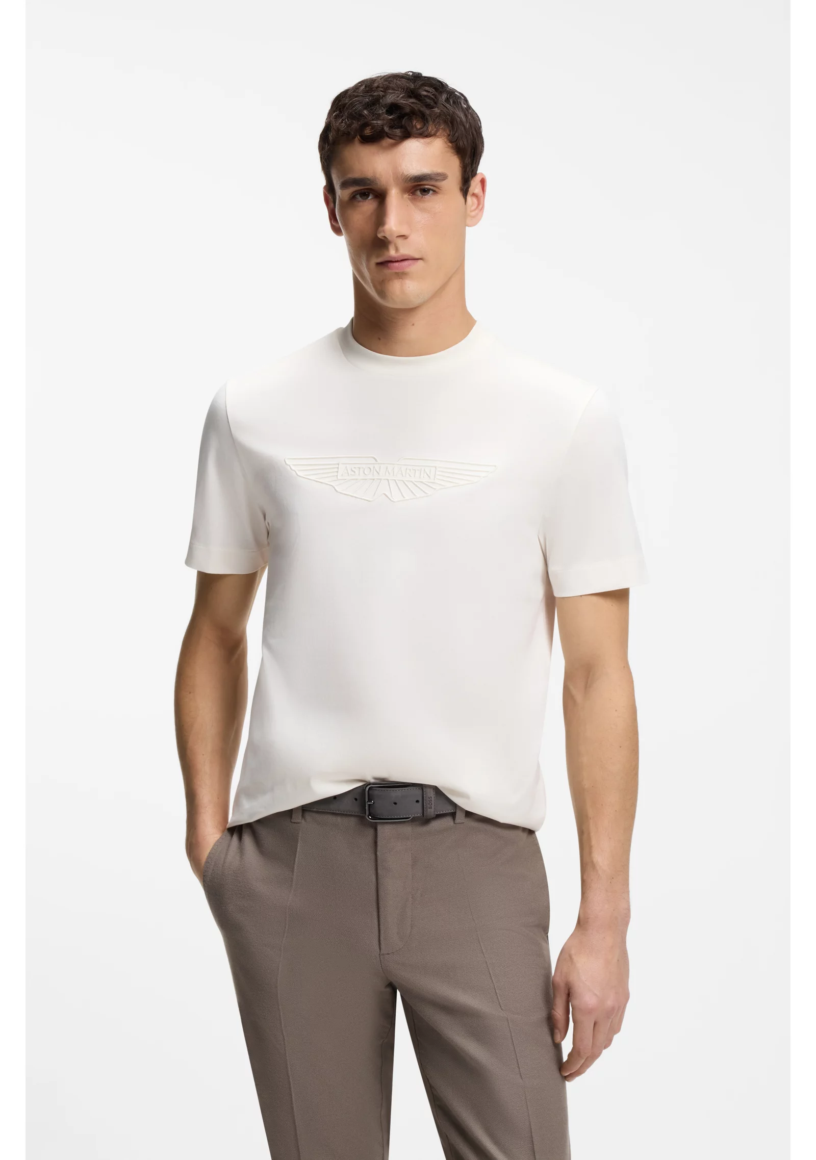 hbeu50555843_118_350 BOSS x ASTON MARTIN mercerised-cotton T-shirt with wing detail - Image 1