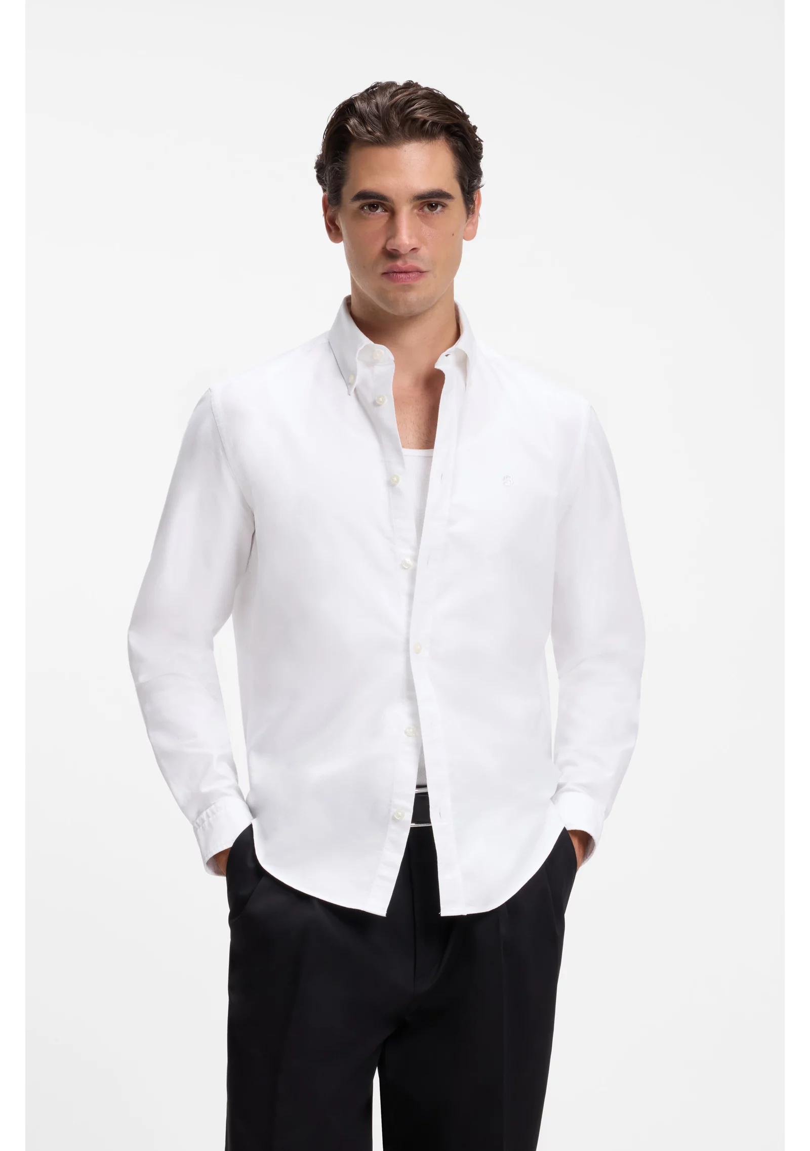 hbeu50555966_100_350 Regular-fit shirt in Oxford cotton - Image 1