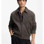 Extra-slim-fit jacket in soft suede