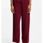 Printed pyjama bottoms in stretch modal and cotton