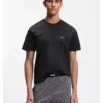 Cotton pyjama set with logo details