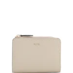 Grained-leather wallet with metallic logo lettering
