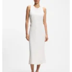 A-line dress with gathered sides