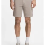 Slim-fit chino shorts in printed stretch cotton