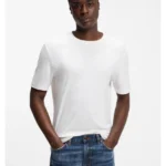 Slim-fit T-shirt in slub interlock
