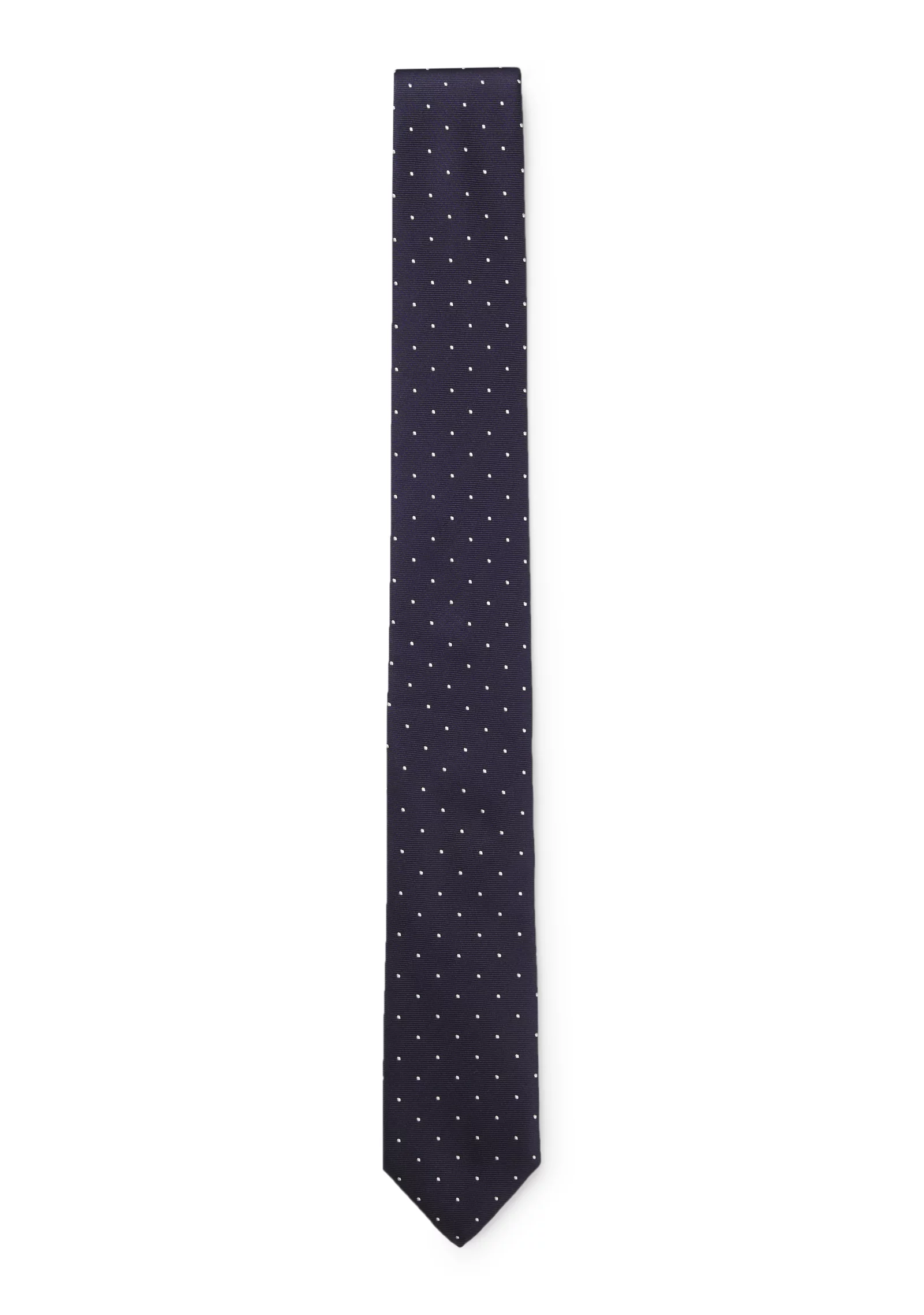 hbeu50561642_413_200 Italian-made tie in silk with jacquard-woven dots - Image 1