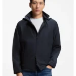 Regular-fit hooded jacket with water-repellent finish