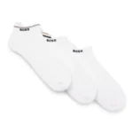 Three-pack ankle socks with plush sole