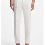 Tapered-fit trousers in a cotton blend