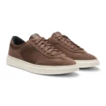 Lace-up trainers with suede trims