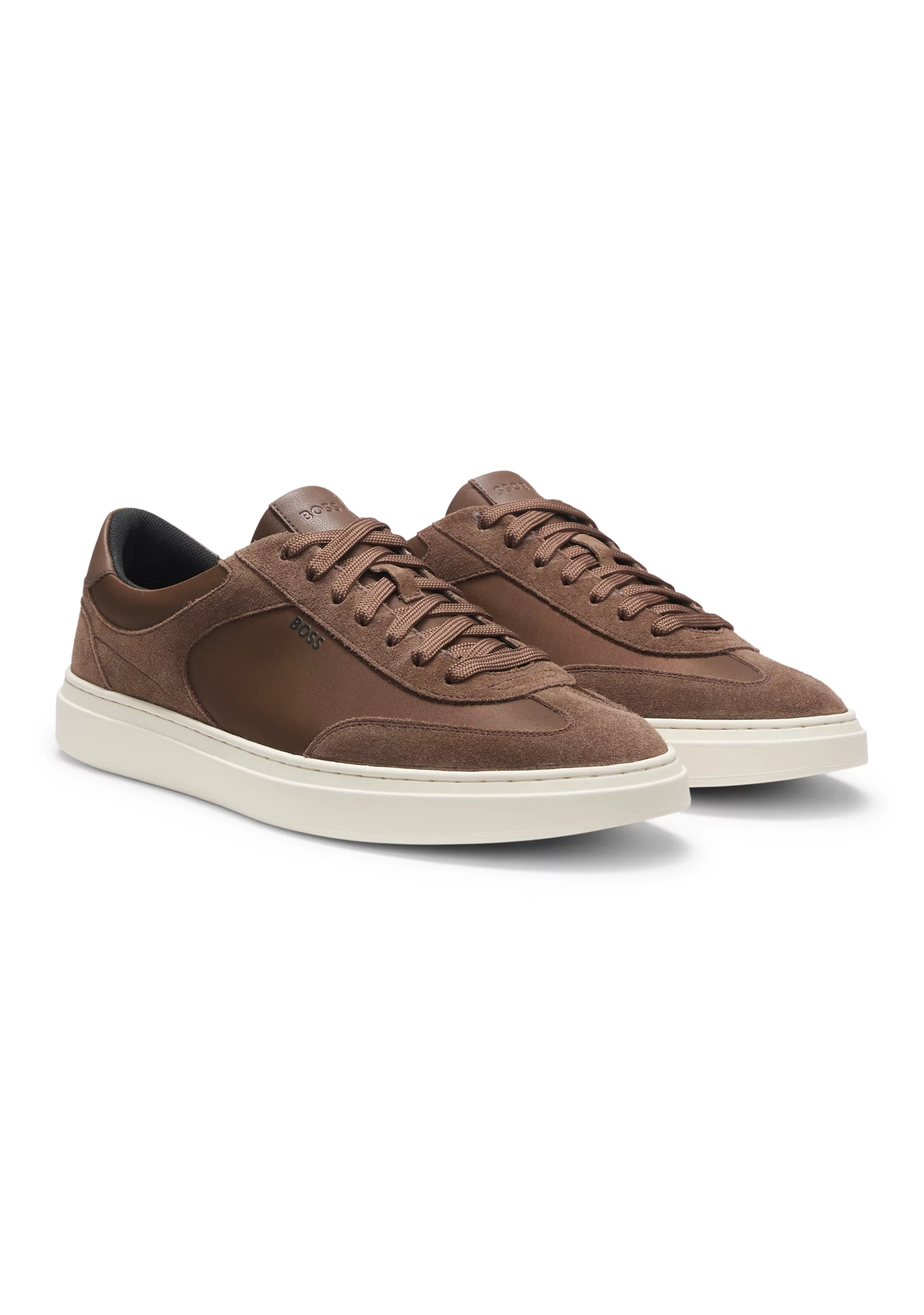 hbeu50567947_201_200 Lace-up trainers with suede trims - Image 1