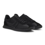 Low-top trainers with faux-leather trims