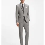 Two-piece slim-fit suit in a wool blend