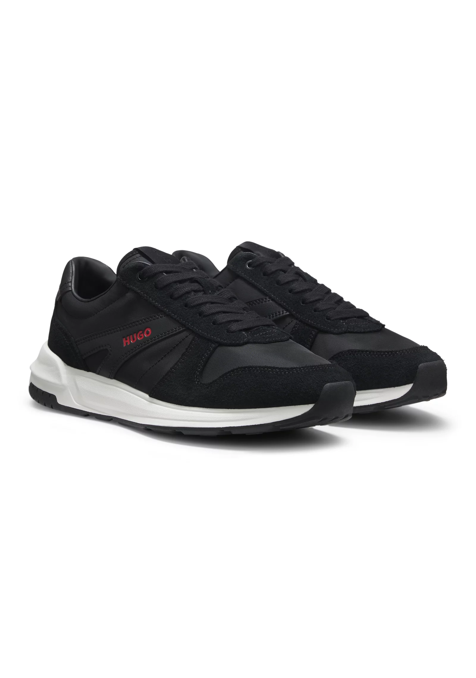 hbeu50573605_001_200 Suede-trim trainers with logo details - Image 1