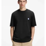 Cotton-jersey T-shirt with Happy HUGO logo