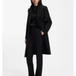 Single-breasted formal coat in wool