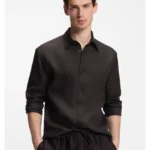 BOSS BY BECKHAM relaxed-fit linen shirt