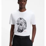 Graphic-print T-shirt in cotton jersey