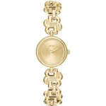 DOUBLE B DRESSY Gold-tone watch with monogram bracelet