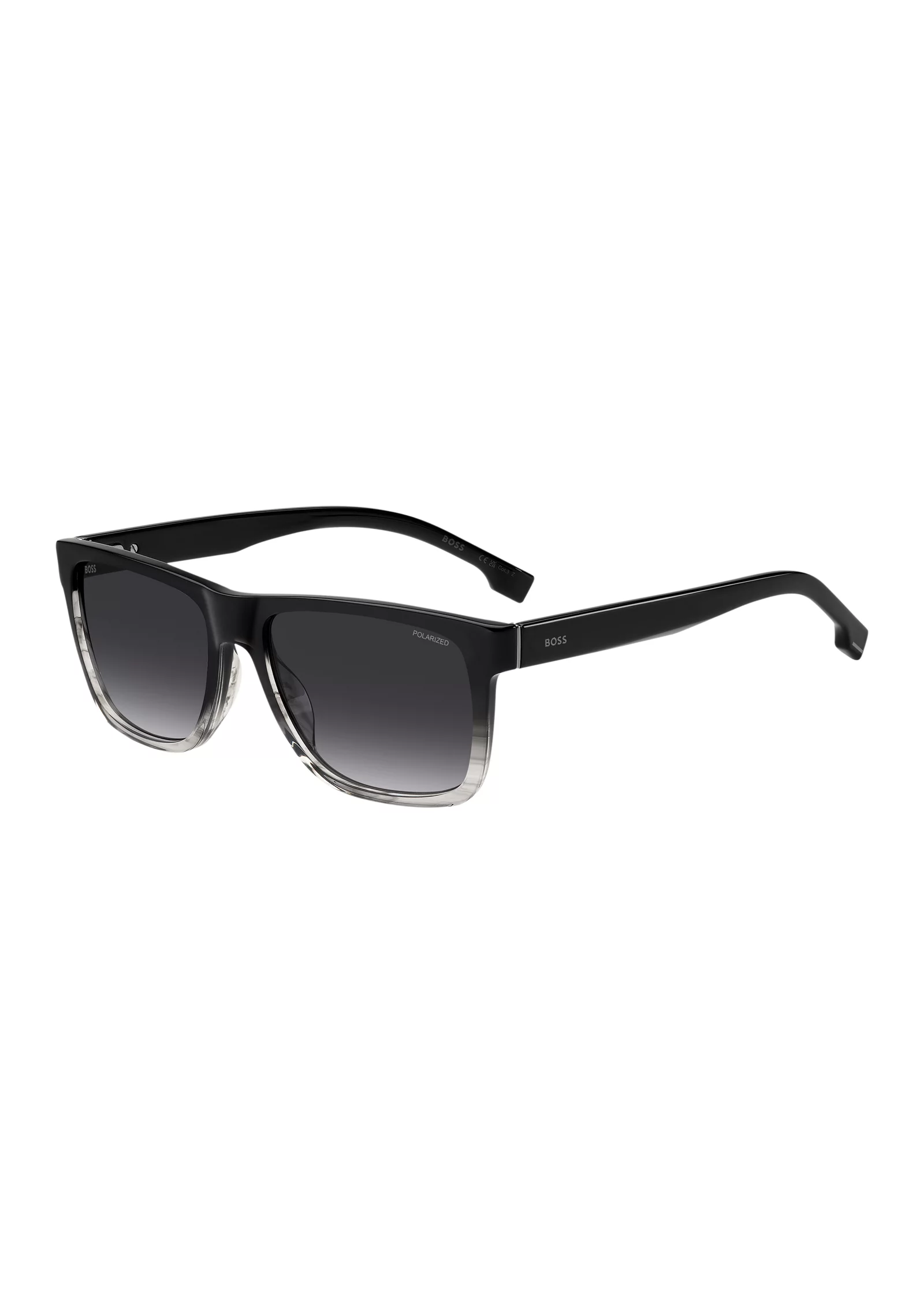 hbeu58333341_999_220 Engraved-logo sunglasses in degradé black acetate - Image 1
