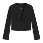 Slim-fit cropped jacket in stretch fabric