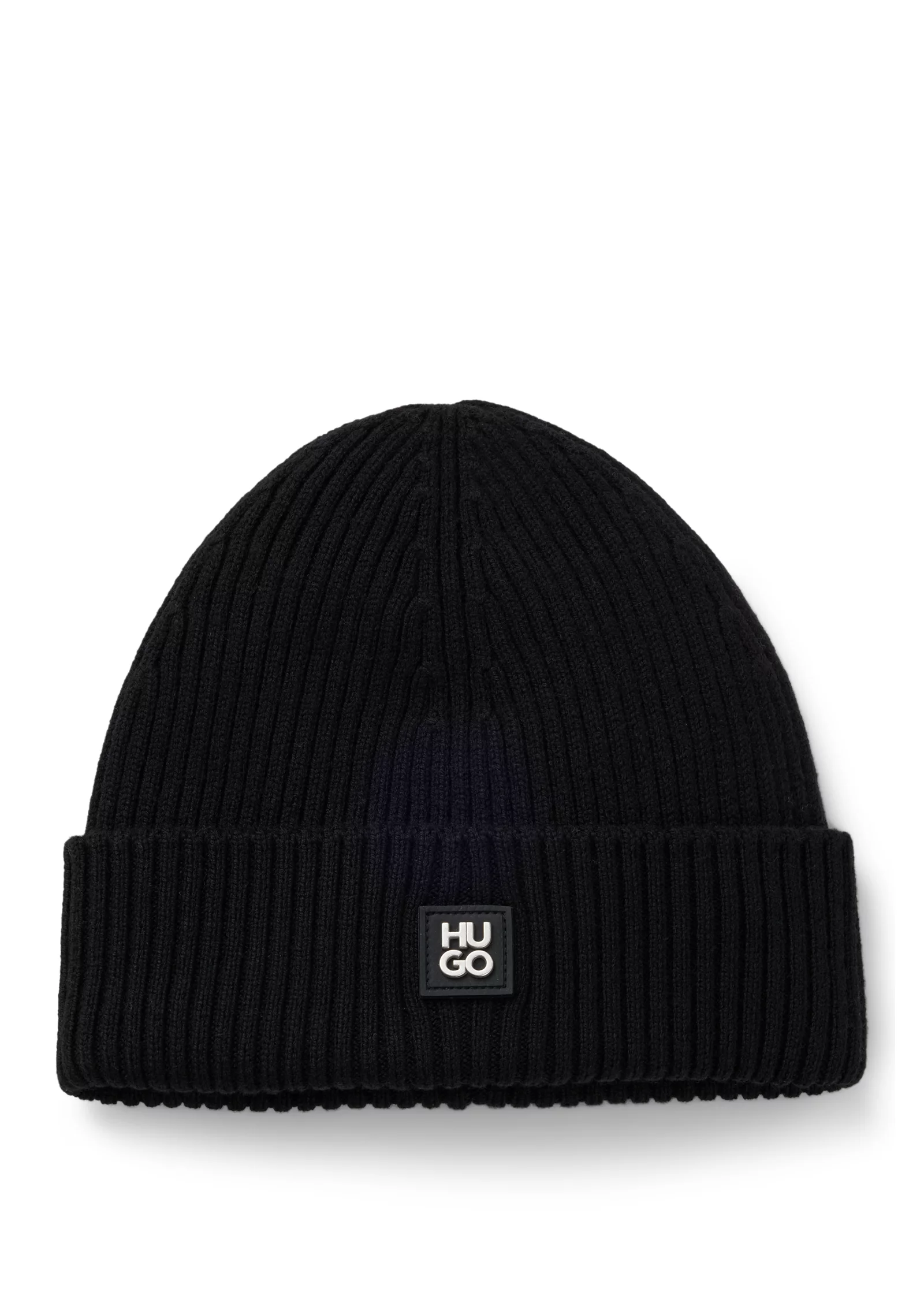 hbeu50527250_001_200 Virgin-wool beanie hat with stacked logo - Image 1