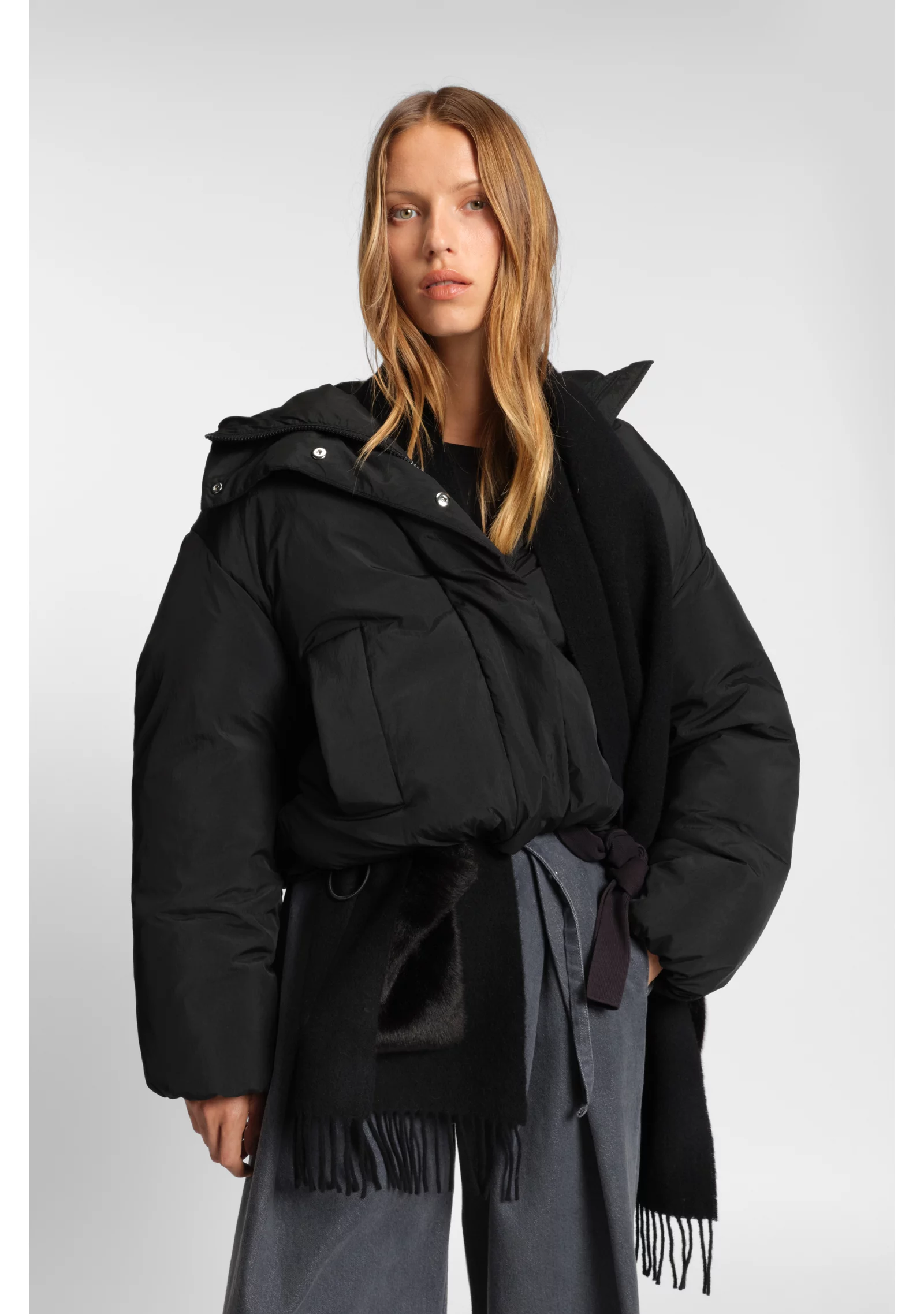 hbeu50546843_001_350 Regular-fit jacket in crinkle fabric - Image 1
